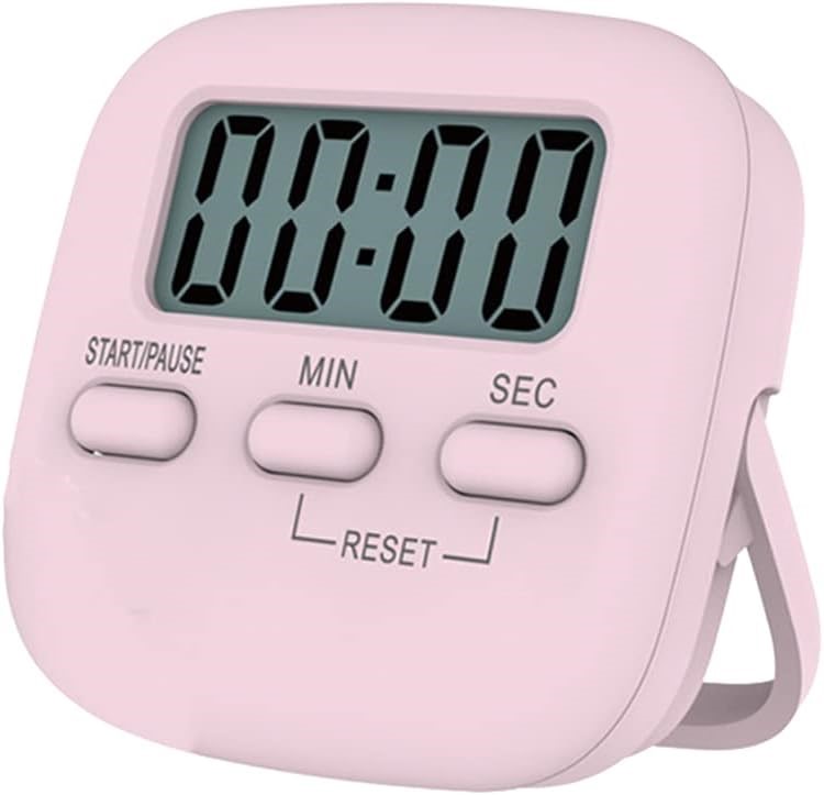 Digital Kitchen Timer/Pink Timer for Kids with Bracket and Hanging Hole,HD