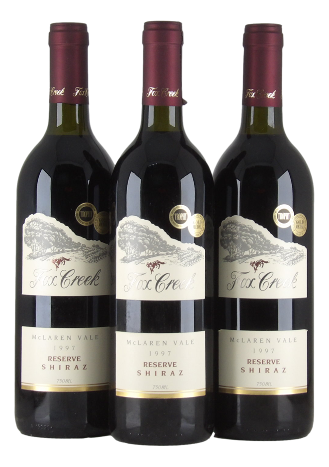 Fox Creek Reserve Shiraz 1997 (3x 750mL), McLaren Vale