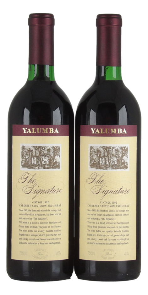 Yalumba The Signature Cabernet Sauvignon & Shiraz 1992 (2x 750mL), SA