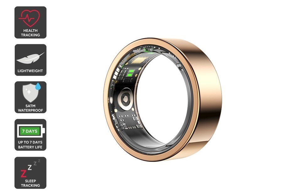 KOGAN Aura Smart Ring (Rose Gold, Size 10)