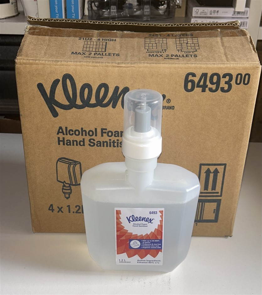 4x KLEENEX Alcohol Foam Hand Sanitiser