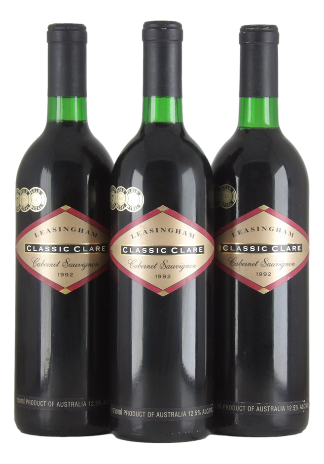 Leasingham Classic Clare Cabernet Sauvignon 1992 (3x 750mL) SA