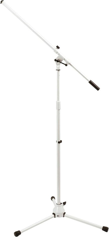 ON STAGE MS7801W Telescoping Microphone Boom Stand, White. NB: Minor use.