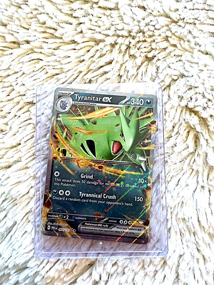 Tyranitar ex 064/131 Double Rare English Pokémon Card.