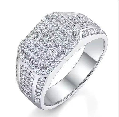 GRA Moissanite 925 sterling silver Ring -10US