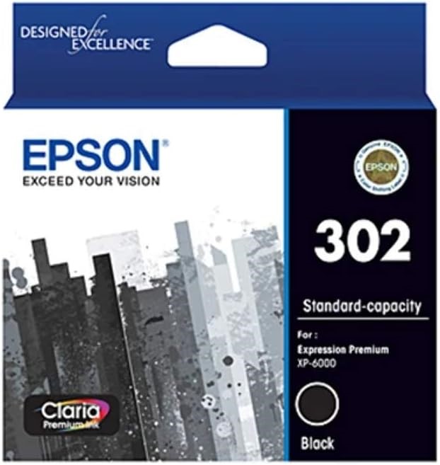 Epson 302 - Std Capacity Claria - Black Ink for Expression Premium XP-6000