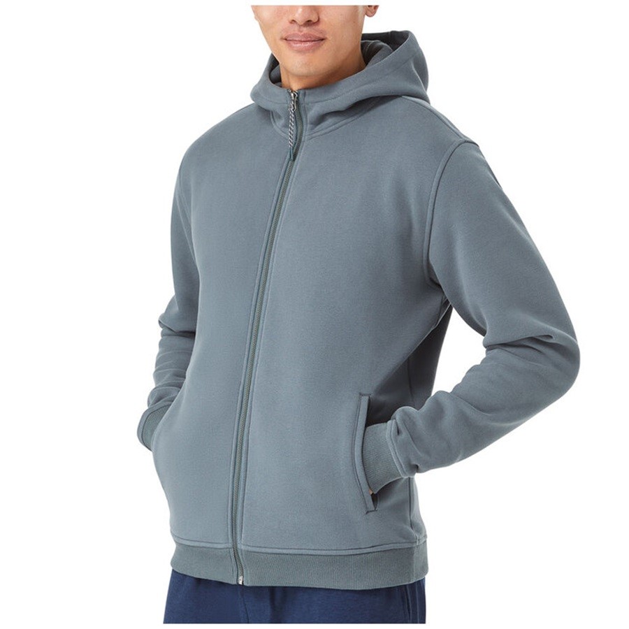 SIGNATURE Men's Zip Hoodie, Size XL, Lake Blue. Buyers Note - Discount Fre