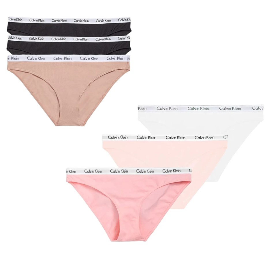 2 x 3-Pack CALVIN KLEIN Women's Bikini Underwear, Size XL, Black/Natural &