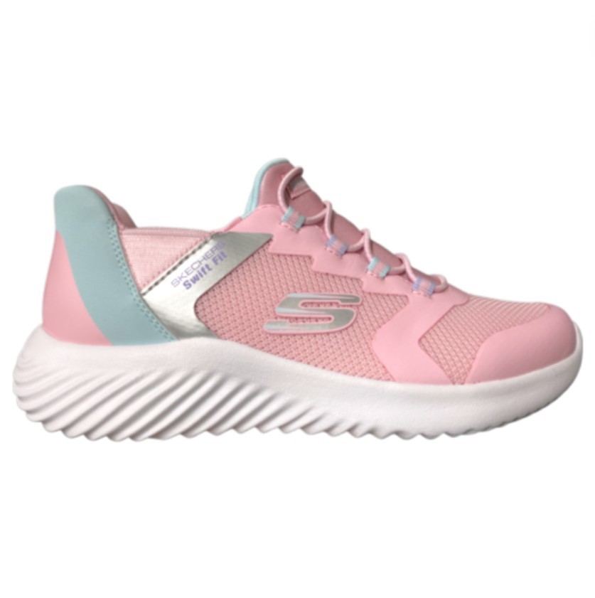 SKECHERS Kids' Bounder Sneakers, Size US2 / EU33.5, Pink (LPMT), 17300LCS.