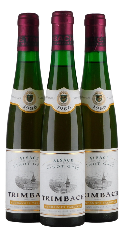 Trimbach Vendanges Tardives Pinot Gris 1986 (3x 375mL), Alsace, France.