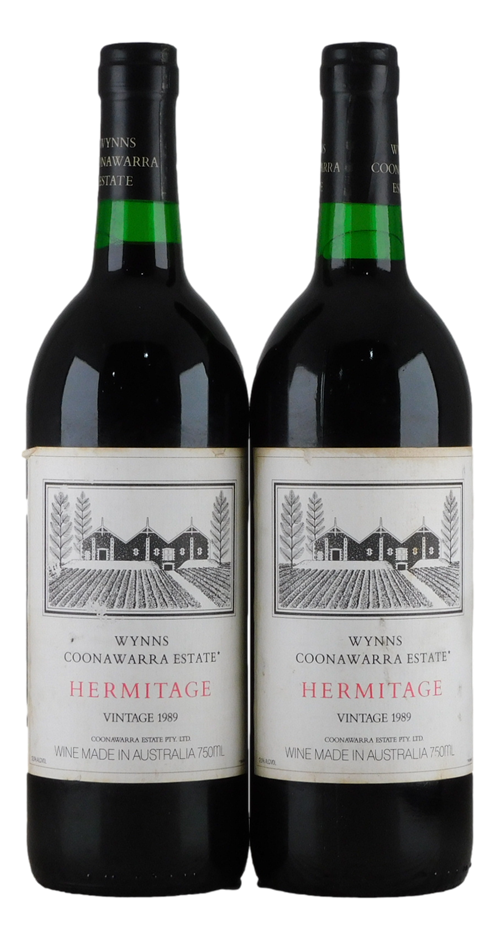 Wynns Coonawarra Estate Hermitage 1989 (2x 750mL), SA.
