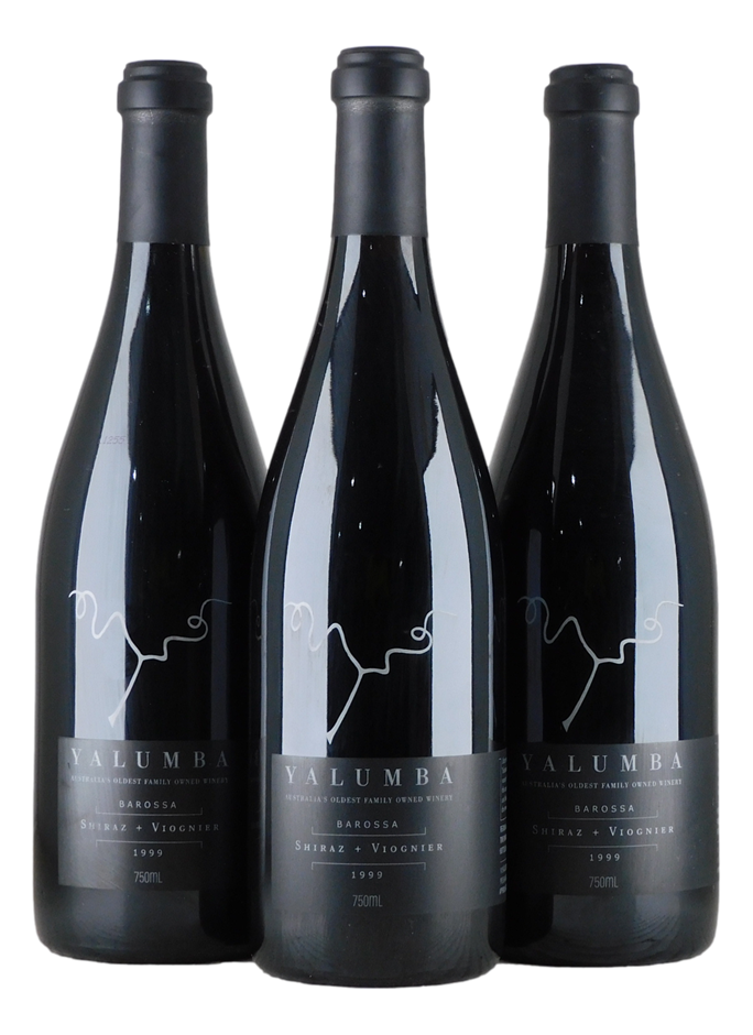 Yalumba Shiraz Viognier 1999 (3x 750mL), Barossa.