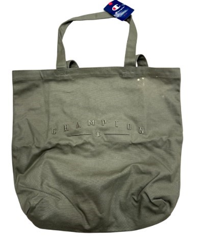 CHAMPION Sage Olive Green Tote Bag. NB: Has minor stain marks on the upper