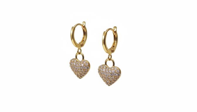 18K/Italy Yellow Gold Filled Earring -(stamped 18K/Italy)-Warranty Quality