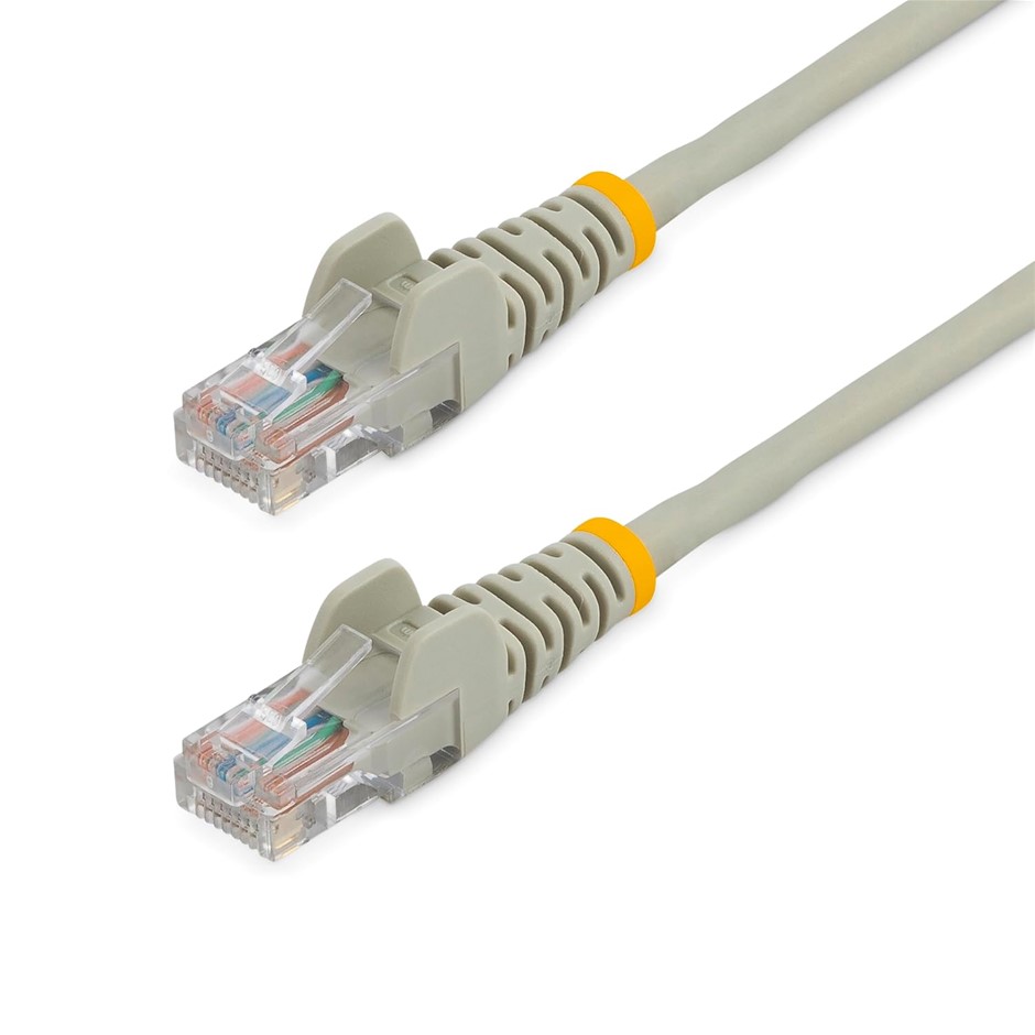 StarTech.com Cat5e Ethernet Cable - 15 ft - Gray- Patch Cable - Snagless Ca