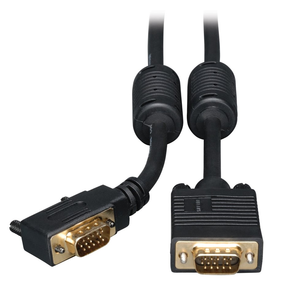 Tripp Lite VGA Coax Right Angle Monitor Cable High Resolution Cable with RG