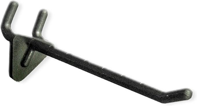 AZAR 50pk 800074-BLK 4-Inch Plastic Hook. NB: Damaged packaging, 5 x missin