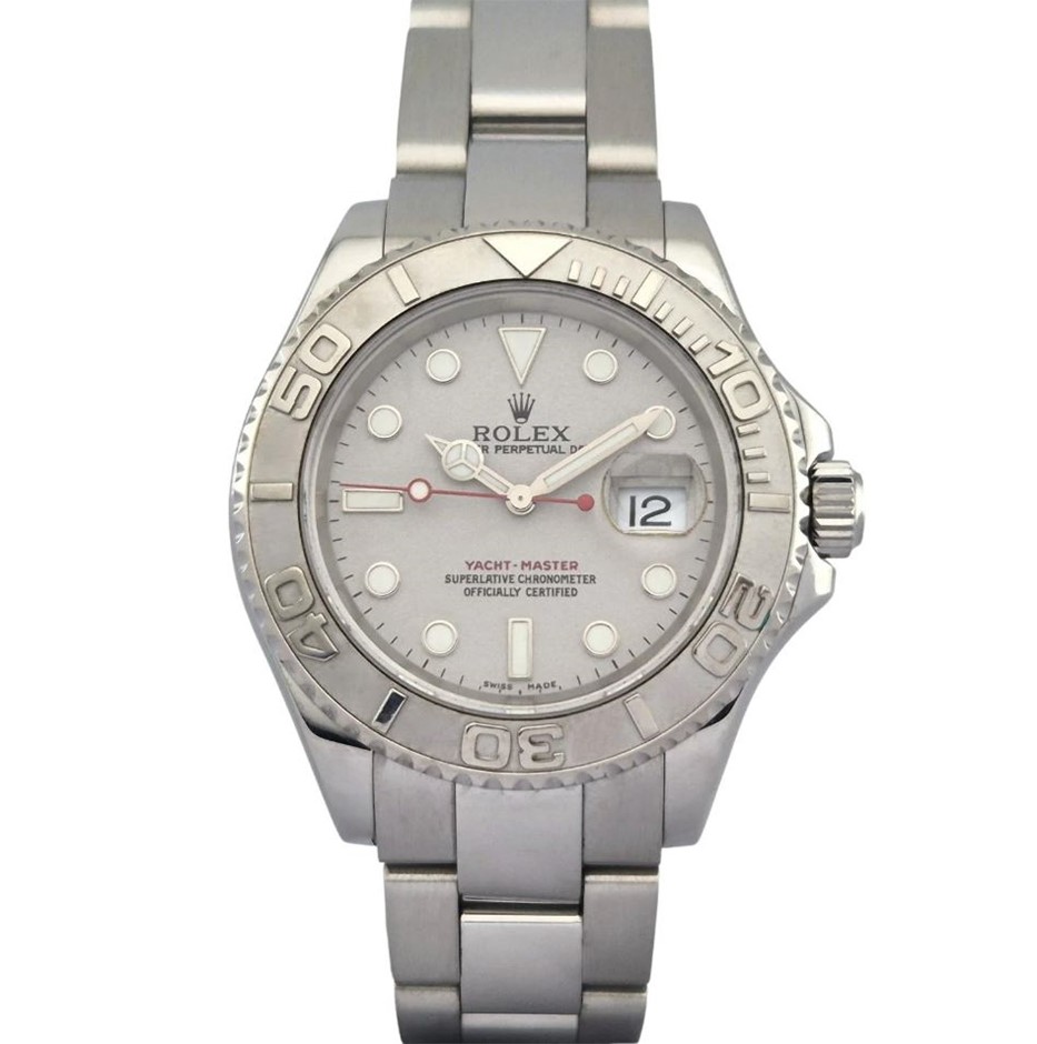 ROLEX YACHT-MASTER AUTO 40MM STAINLESS STEEL REF 16622 PLATINUM WXO