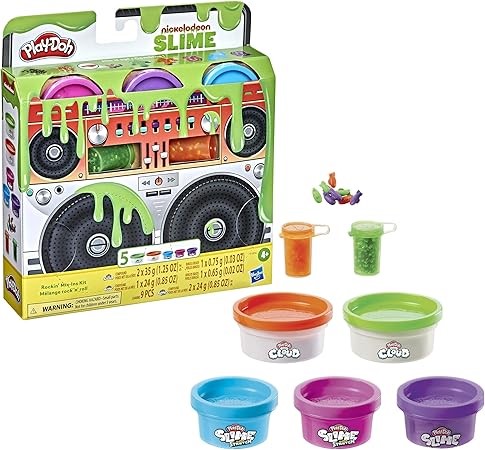 PLAY-DOH Nickelodeon Slime Rockin' Mix-ins Kit for Kids 4 Years and Up with