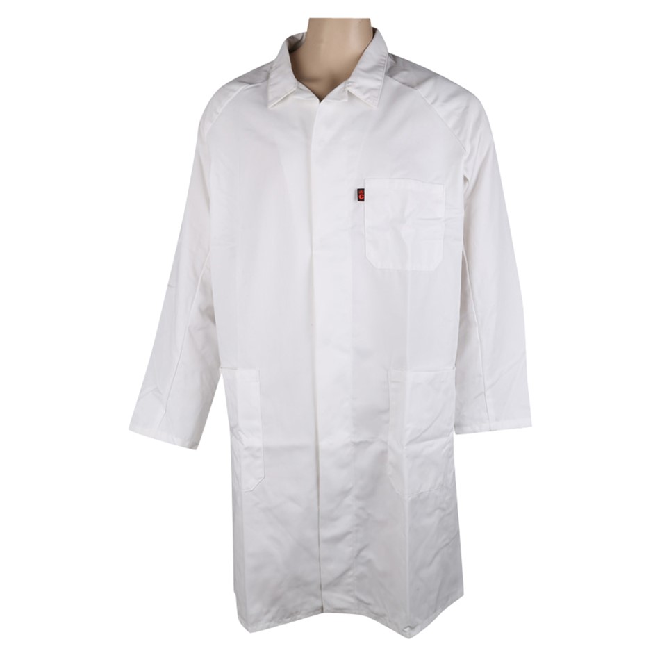 KING GEE Cotton Drill Dust Coats, Size 87R, White.  Buyers Note - Discount
