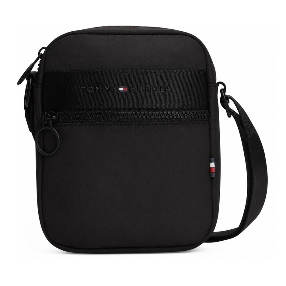 TOMMY HILFIGER Women's Logo Mini Reporter Bag, Black, One Size. Buyers Not