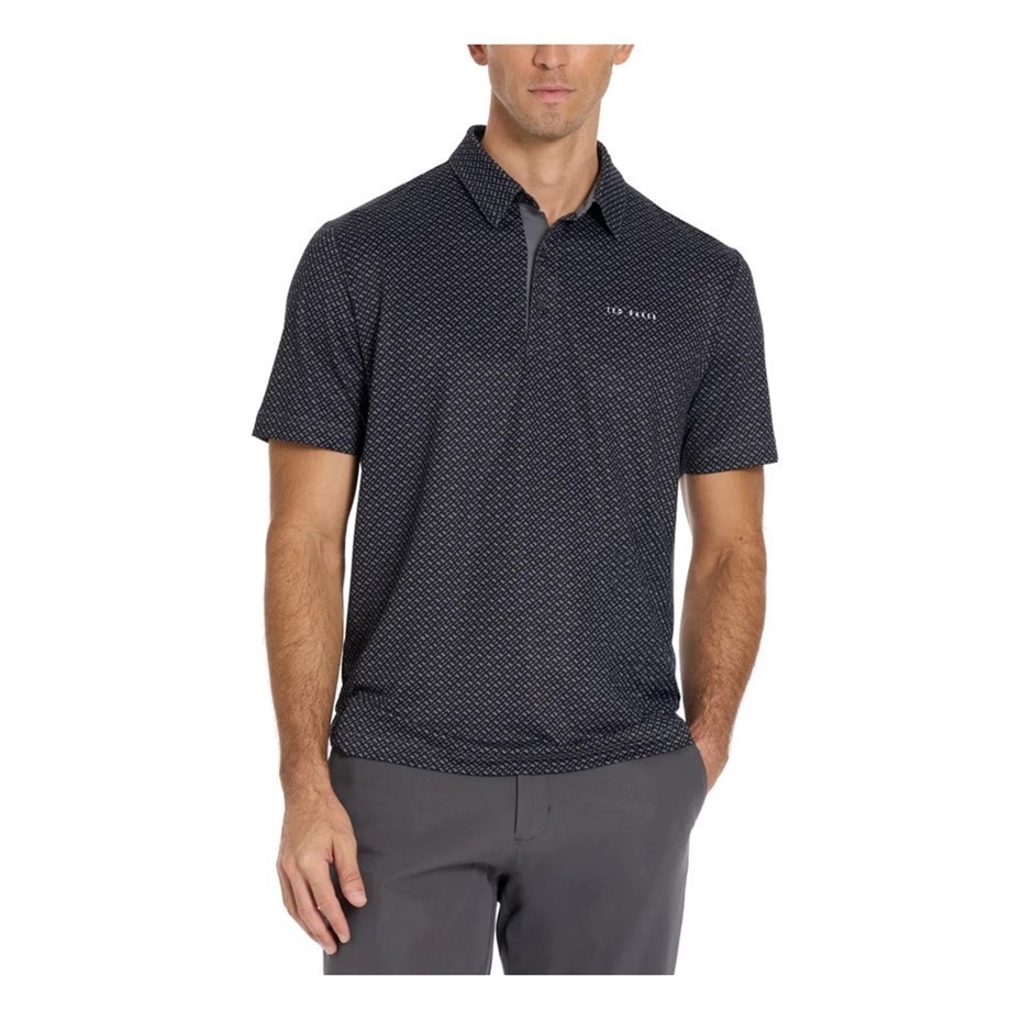 TED BAKER Men's Golf Polo, Size XL, Wicking & Quick Dry, Black. Buyers Not