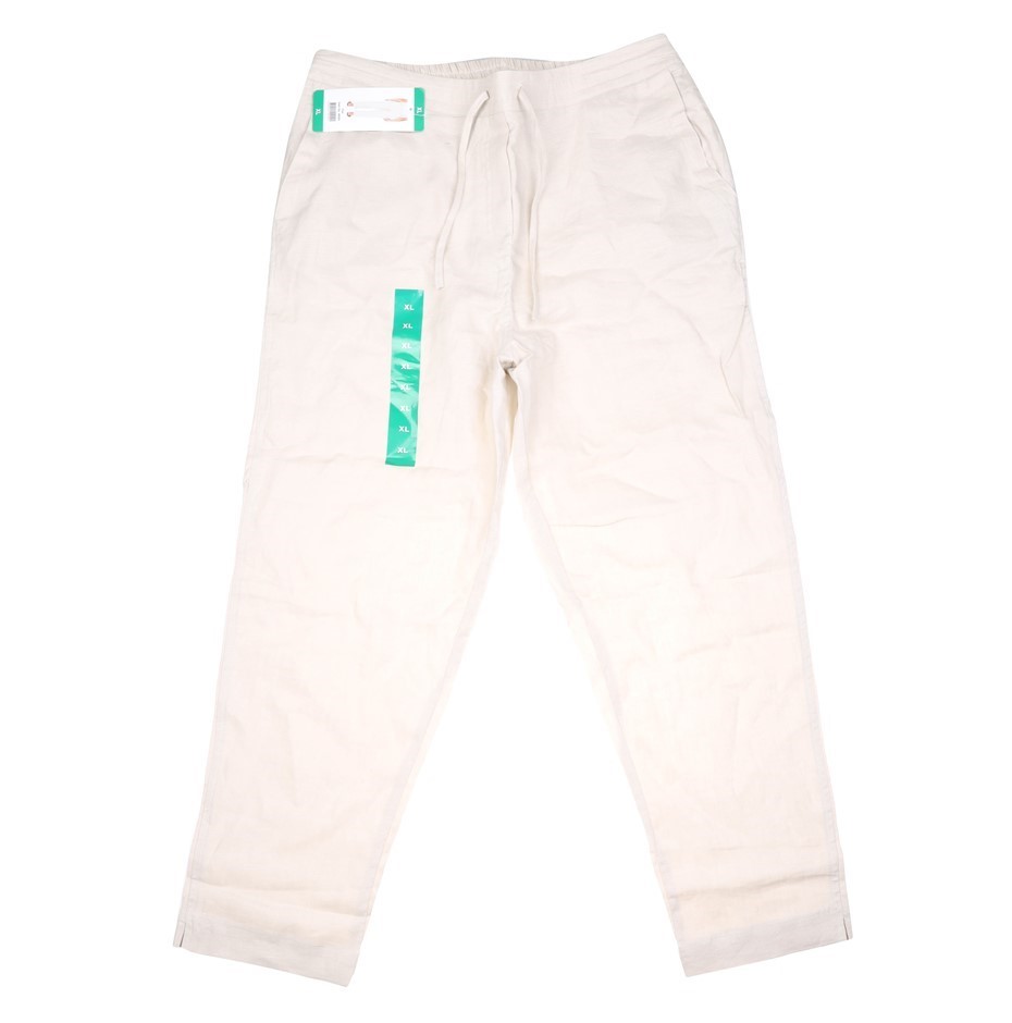 2 x ADVENT Loose Elasticated Waist Pants, Size XL, 100% Linen, Flax.  Buyer