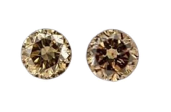 0.02 Carat West Australian -Kimberley region Champagne 2 round diamond
