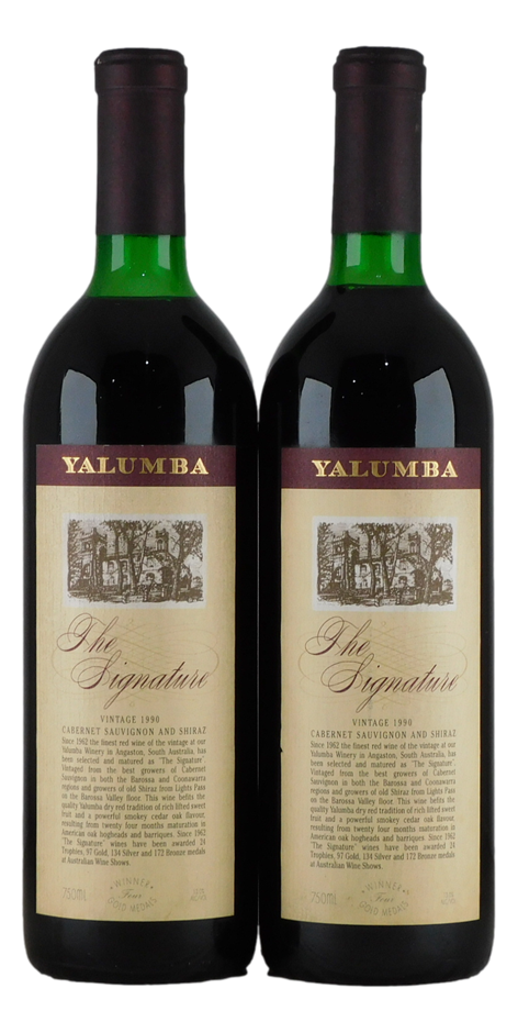 Yalumba The Signature Cabernet Sauvignon & Shiraz 1990 (2x 750mL), SA