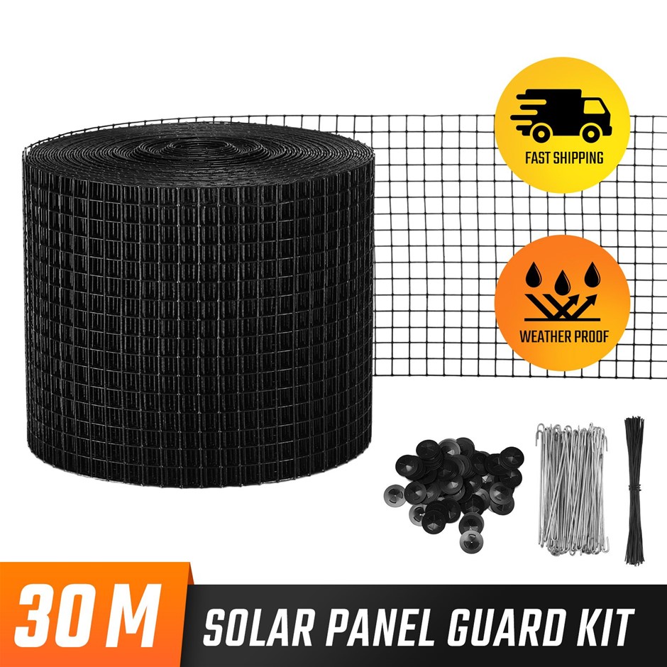 20cm x30m Solar Panel Bird Mesh Guard Kit for Pigeons Rodents & Squirrels