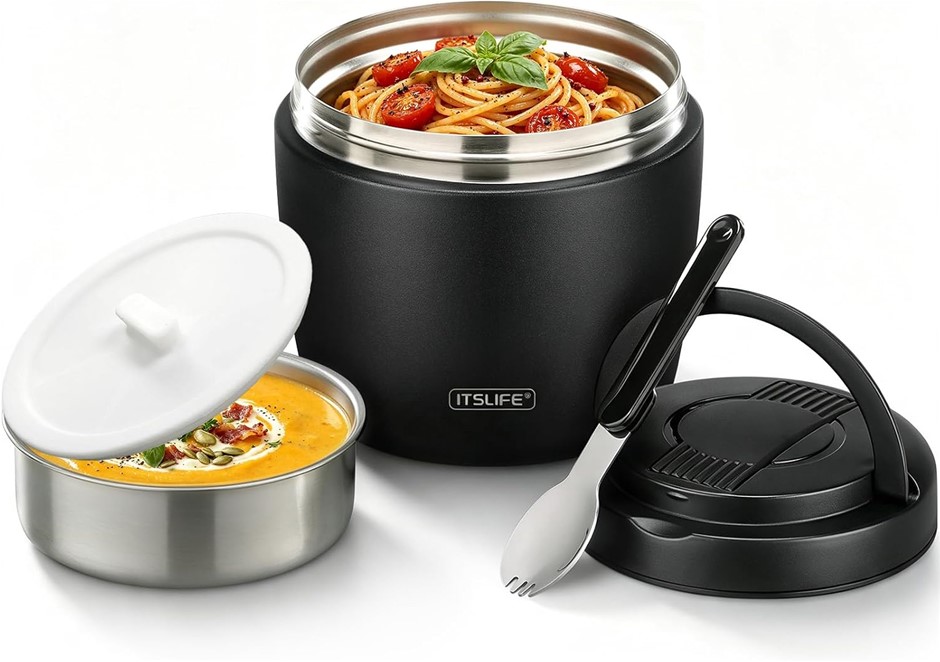 Itslife Soup Thermos for Hot Food Adults 32OZ Lunch Containers Wide Mouth H