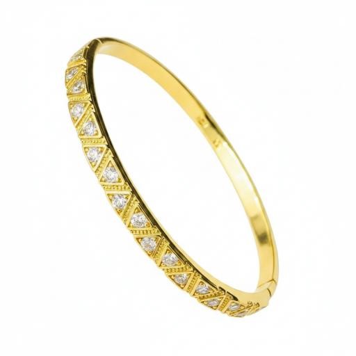 22k Stamped Yellow Gold Filled Bangle-60mm