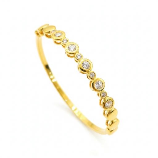 22k Stamped Yellow Gold Filled Bangle-60mm