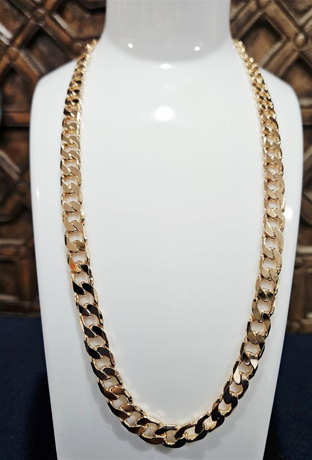 18K/Italy Stamped Rose Gold Filled Cuban Chain -50MM-7mm