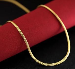 18k Italy Stamped Yellow Gold Filled Chain-Quality Guarantee-50cm