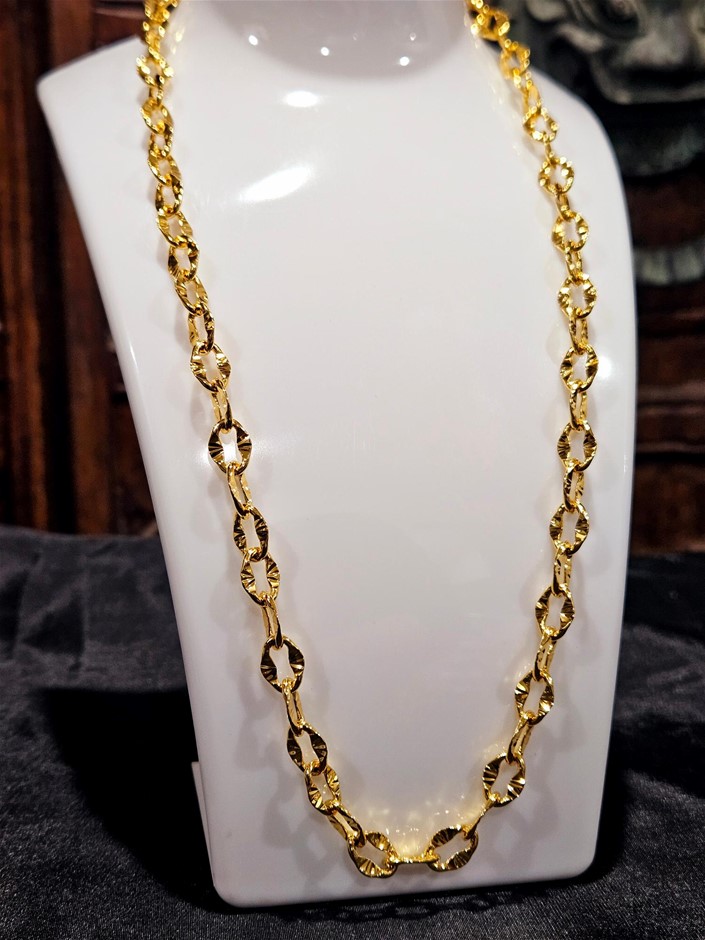 18k Italy Stamped Yellow Gold Filled Chain-Quality Guarantee-50cm
