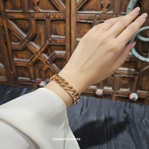 18k Italy Stamped Rose Gold Filled Bracelet-Quality Guarantee-18.5cm
