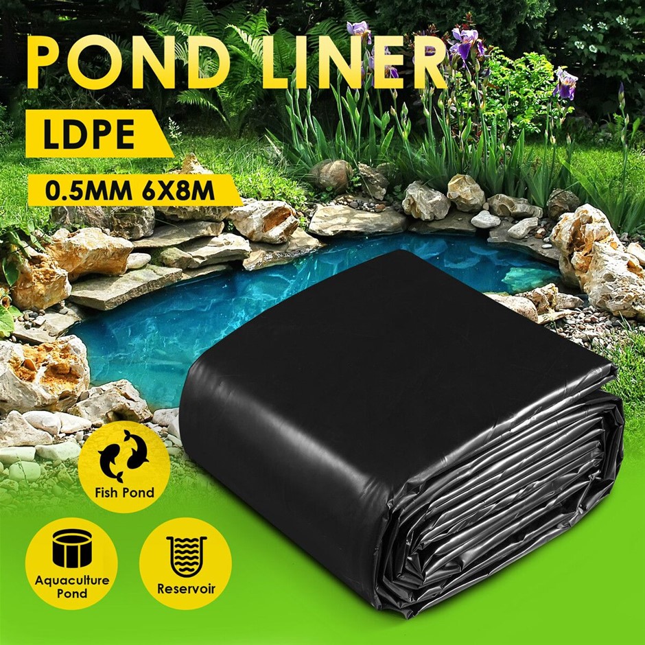 6x8m LDPE Pond Liner 0.5mm Fish Waterfall Water Garden Reservoir