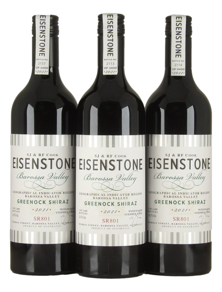 Eisenstone Greenock Shiraz 2021 (3x 750mL), Barossa Valley