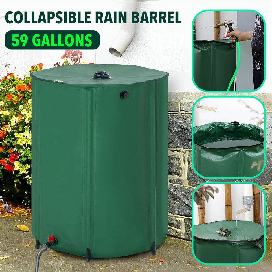 225L Collapsible Rain Water Tank Barrel Portable Water Storage Container