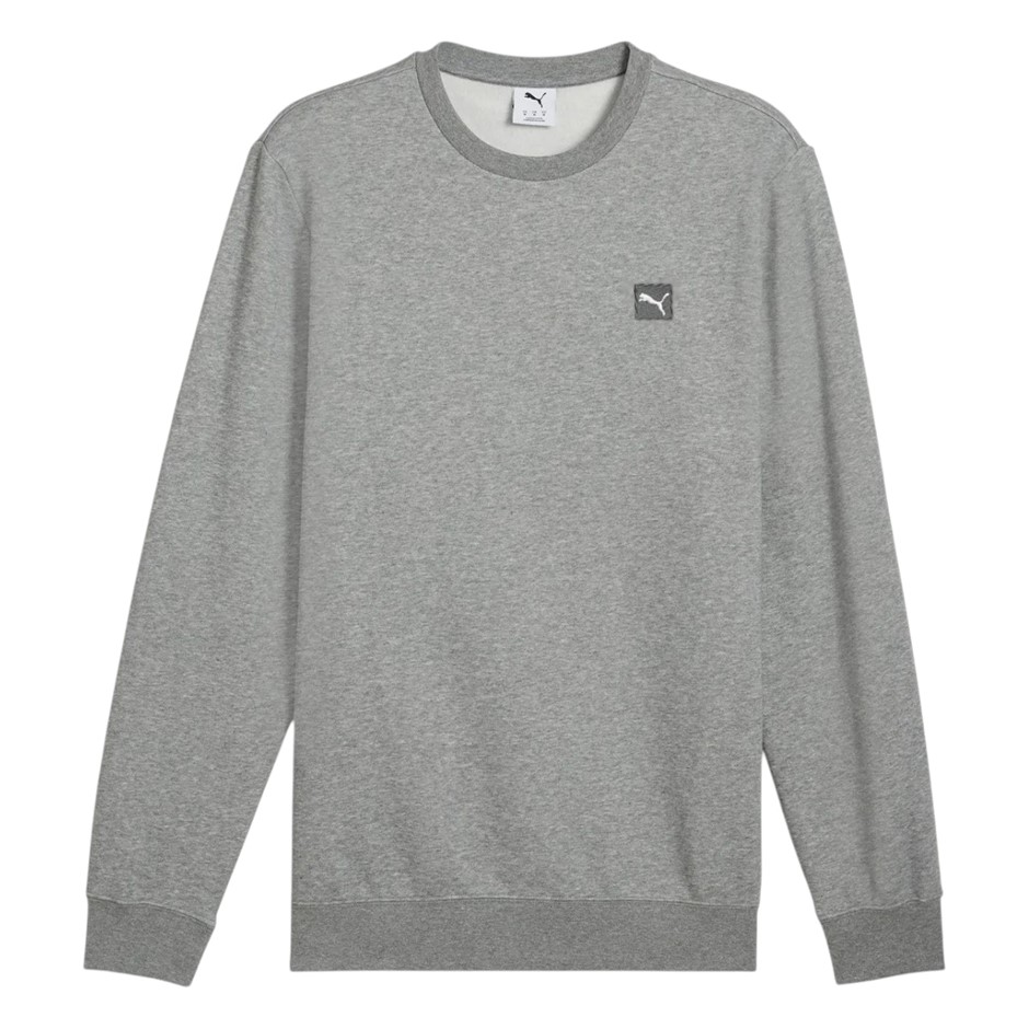 PUMA Men's ESS Elevated Crew Pullover, Size XL, Medium Grey Heather (03), 1