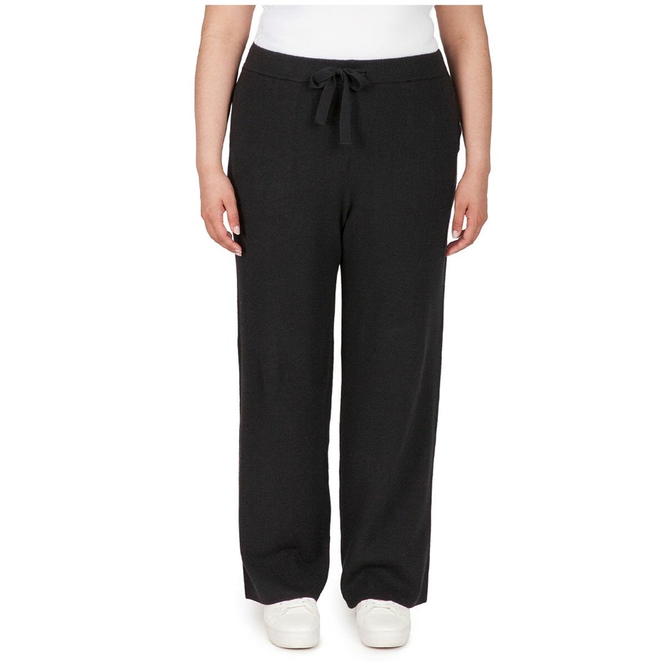 TKEES Women's Ribbed Knit Pants, Size S, Black. NB: may have been worn.