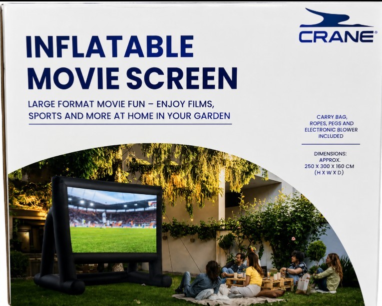 CRANE Inflatable Movie Screen 250 x 300 x 160cm – Outdoor Garden Cinema Scr