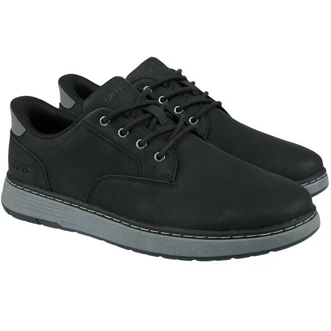SKECHERS Men's Swift Fit Slade Shoes, Size US12, Black, 182004.