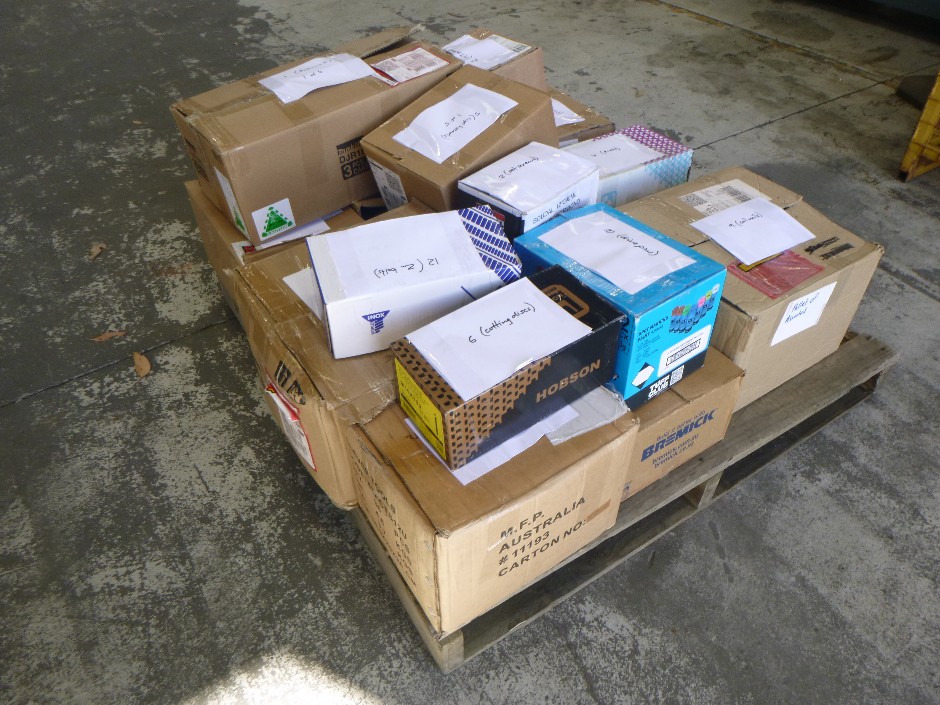 Pallet Of Assorted Screws, Sockets, Rivets, Bolts, Nails & Discs