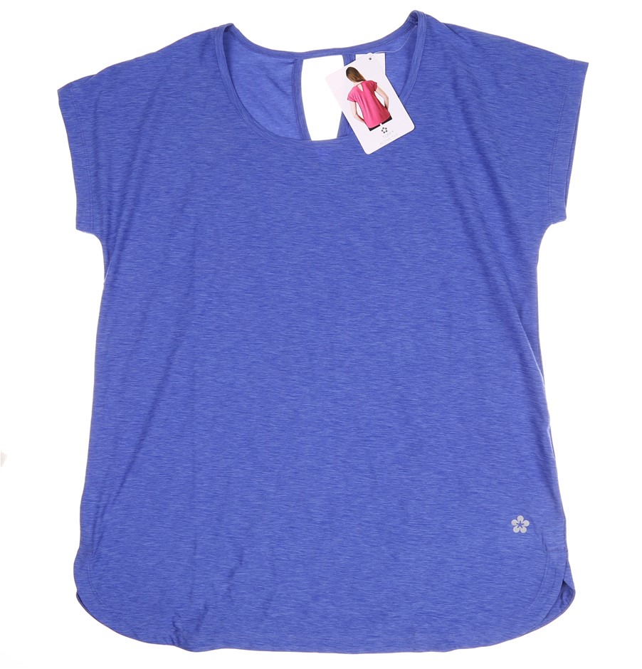 3 x TUFF Women's Active Top, Size S, 94% Polyester, Blue. Buyers Note - Di