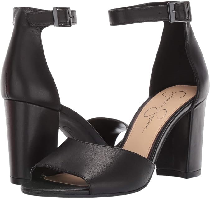 JESSICA SIMPSON Women's Sherron Ankle Strap Block Heel Sandals, Size 9.5M/E