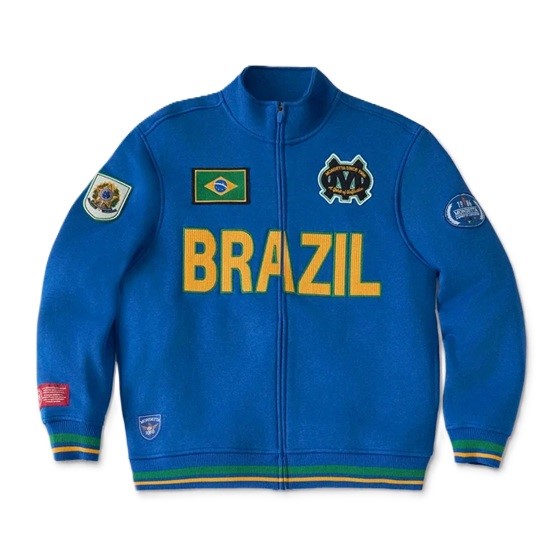 MONDETTA The Pitch World Jacket, Size XL, Brazil (Blue). Buyers Note - Dis