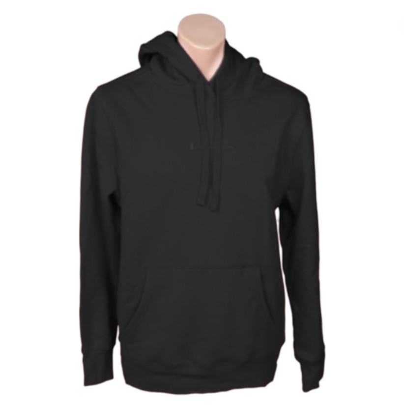 CHAMPION Men's Legacy Logo Fleece Hoodie, Size L, Cotton, Black (BLK), MT00