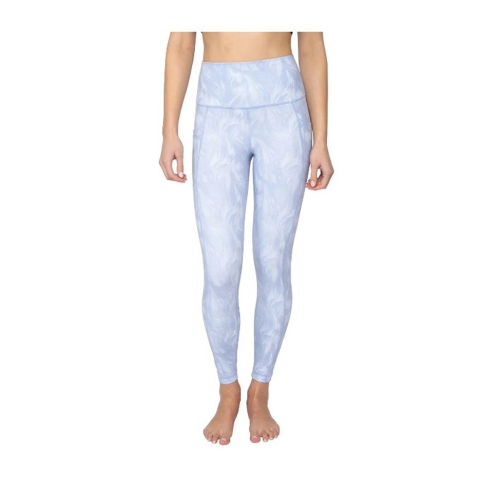 3 x 90 DEGREE BY REFLEX Women's Leggings, Size XS, 75% Polyester, White Gre